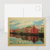 Noorwegen Briefkaart Vintage Travel (Voorkant / Achterkant)