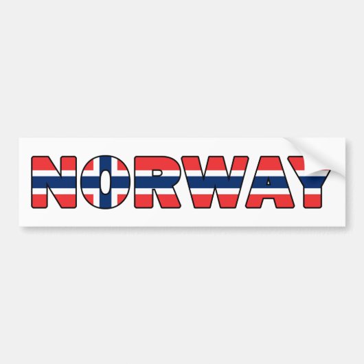 Noorwegen Bumpersticker (Voorkant)