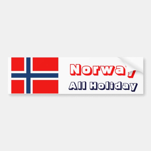 noorwegen - bumpersticker (Voorkant)