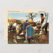 Noorwegen, dat een rendier meldt Briefkaart (Voorkant / Achterkant)