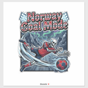 Noorwegen Doel Modus Skelet Aanvaller Naties Stree Sticker