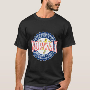 Noorwegen Drink het Noorse Norge-erfgoed T-shirt