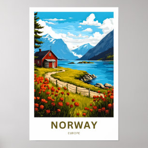 Noorwegen Europa Reisprint Poster