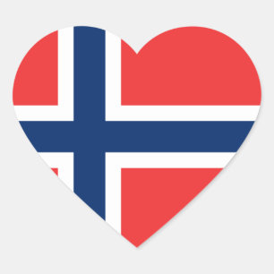 noorwegen hart sticker