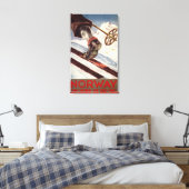 Noorwegen - Het startpunt van de Skiing Canvas Afdruk (Insitu (Slaapkamer))