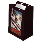 Noorwegen - Het startpunt van de Skiing Medium Cadeauzakje (Achterkant Gekanteld)