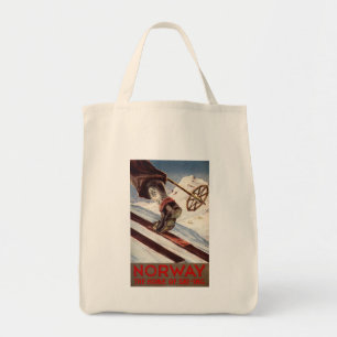Noorwegen - Het startpunt van de Skiing Tote Bag