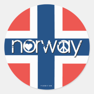 Noorwegen Liefde Vrede Sticker 1
