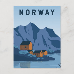 Noorwegen Lofoten Reizen  Kunst Briefkaart