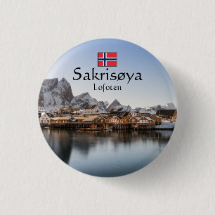 Noorwegen Lofoten Ronde Button 3,2 Cm
