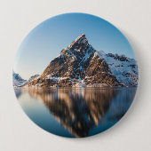 Noorwegen Lofoten Souvenir Ronde Button 4,0 Cm (Voorkant)