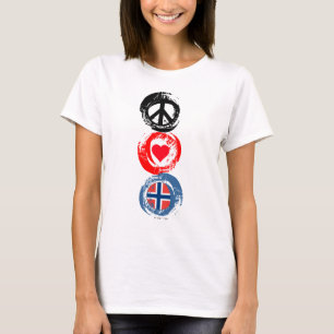 Noorwegen Love Peace T-Shirt 3