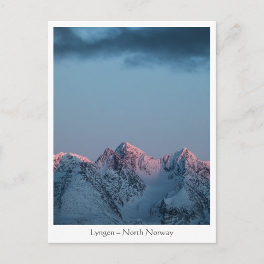 Noorwegen Lyngen Mountains Briefkaart (Voorkant)