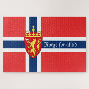 Noorwegen, met wapenschild, Norge voor alltid Legpuzzel