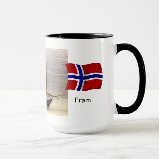 Noorwegen, model van het schip "Fram" van Nansen Mok (Rechts)