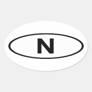 Noorwegen "N" Ovale Sticker