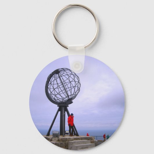 Noorwegen, Noordkaap, symbool wereldbol Sleutelhanger (Voorkant)