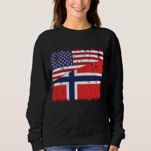Noorwegen Noors Amerikaans Vlag Pride Heritage Trui