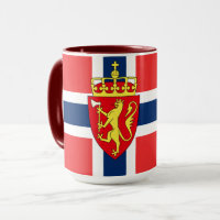 Noorwegen, Noorse vlag, met wapen