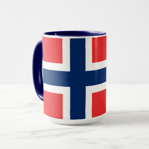 Noorwegen, Noorse vlag, met wapen Mok