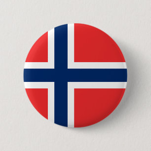 Noorwegen - Noorse vlag Ronde Button 5,7 Cm