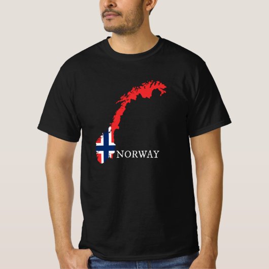 Noorwegen - Noorwegen Vlag T-shirt (Voorkant)