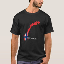 Noorwegen - Noorwegen Vlag T-shirt