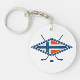 Noorwegen Norge Ice Hockey Logo Sleutelhanger