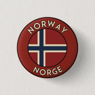 Noorwegen Norway Ronde Button 3,2 Cm