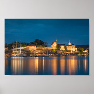 Noorwegen Oslo Akershus Fortress Poster