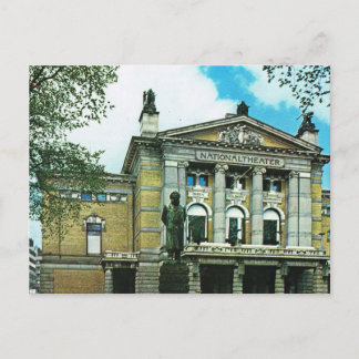  Noorwegen, Oslo, nationaal theater Briefkaart