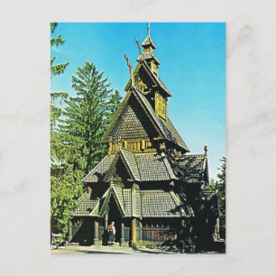  Noorwegen, Oslo, Stave Church Briefkaart