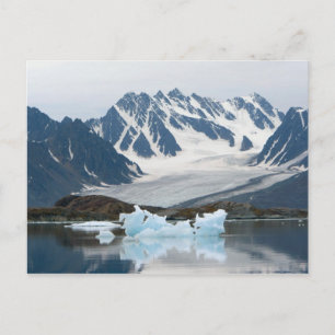 Noorwegen, Receding Glacier en iceberg Briefkaart