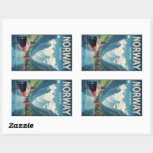 Noorwegen Rechthoekige Sticker (Vel)