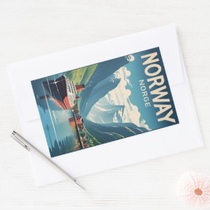 Noorwegen Rechthoekige Sticker