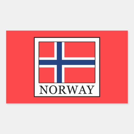 Noorwegen Rechthoekige Sticker (Voorkant)