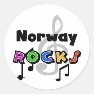 Noorwegen Rocks Ronde Sticker