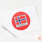 Noorwegen Ronde Sticker (Envelop)