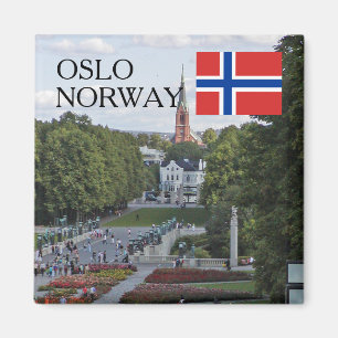 Noorwegen Scandinavia Oslo Vigeland reissouvenir Magneet