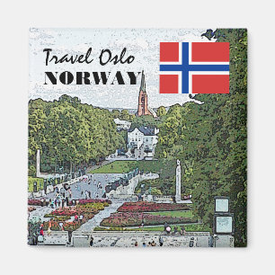  Noorwegen Scandinavië Oslo Vigeland reizen Magneet