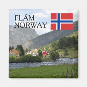 Noorwegen Scandinavische bergen Flam reizen souven Magneet (Voorkant)