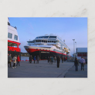 Noorwegen, schip Bergen Cruise in de haven Briefkaart