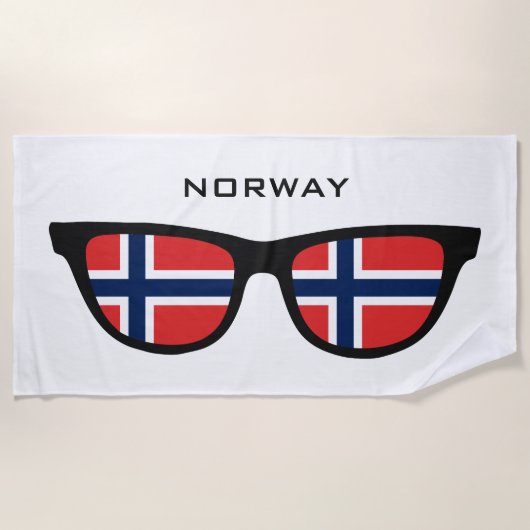 NOORWEGEN Shades aangepaste tekst strandhanddoek Strandlaken (Voorkant)