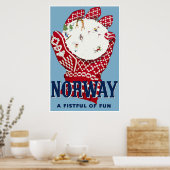 Noorwegen, Ski Travel Poster (Keuken)