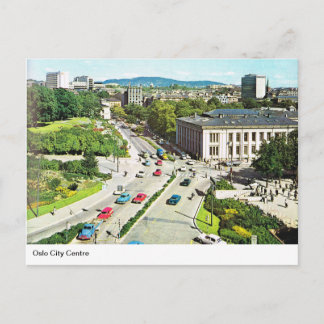  Noorwegen, stadscentrum Oslo, ongeveer jaren 1950 Briefkaart