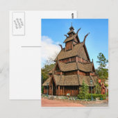 Noorwegen, Stave Church Briefkaart (Voorkant / Achterkant)