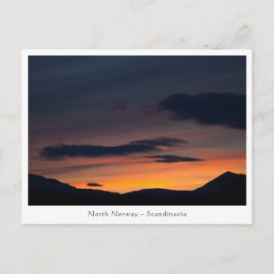 Noorwegen Sunset Mountain Briefkaart