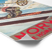 Noorwegen Thuis Skiing Ski Poster (Hoek)