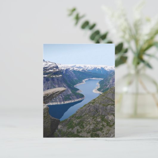 Noorwegen - Trolltunga Briefkaart (Staand voorkant)
