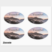 Noorwegen Vesteralen Seascape Ovale Sticker (Vel)